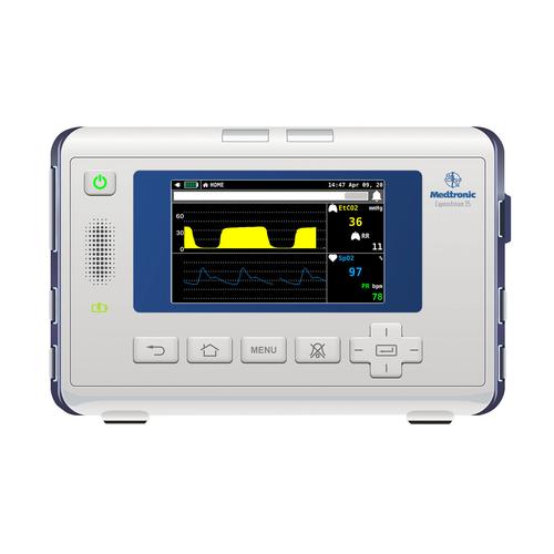 Medtronic Capnostream™ 35 Simulação de Tela de Monitor de Paciente para REALITi 360, 8000973, Suporte Avançado de Vida em Traumas (SAVT)