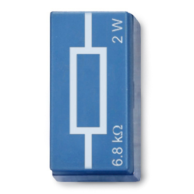 Resistor 6,8 kOhm, 2 W, P2W19, 1012921 [U333029], Sistema de elementos de encaixe