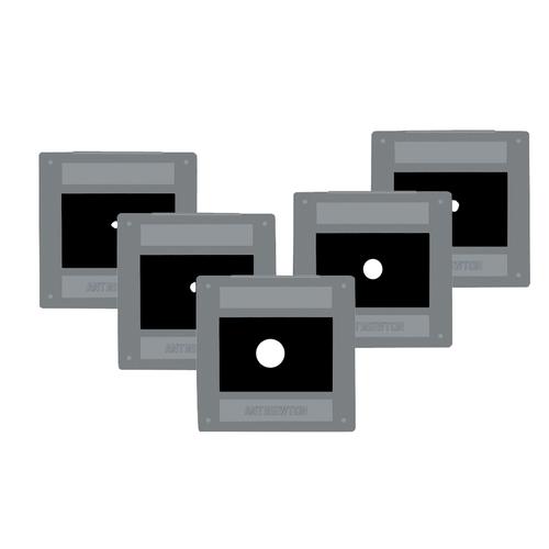 Diafragmas de orifício, conjunto de 5, 1000848 [U8470800], Diafragmas, objetos de difração e filtros