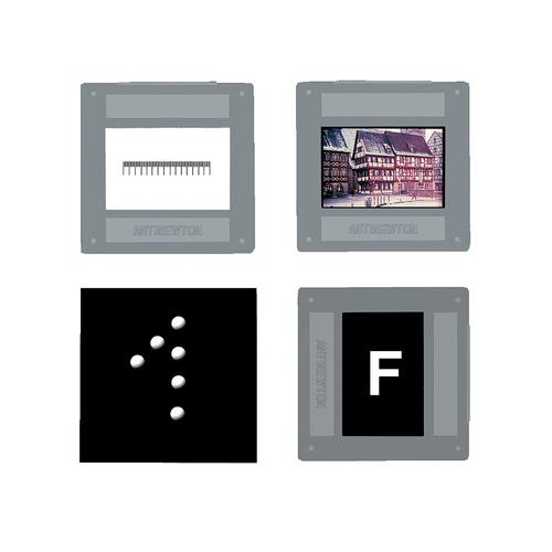 Objetos de representação, conjunto de 4, 1000886 [U8476605], Diafragmas, objetos de difração e filtros