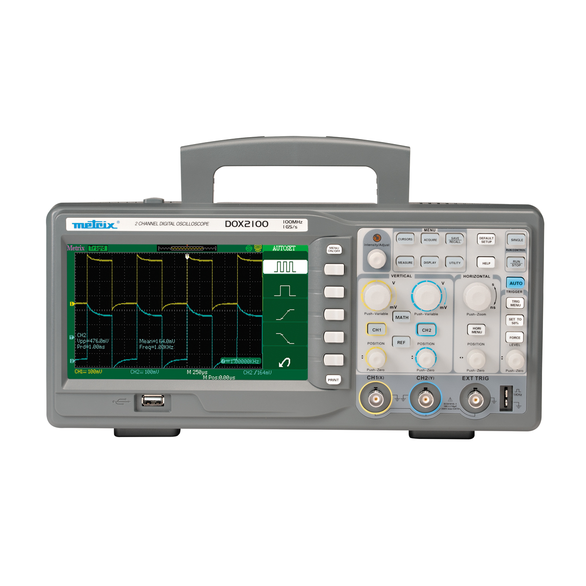 Osciloscópio digital, 2x 100 MHz U11167 Osciloscópio 3B Scientific